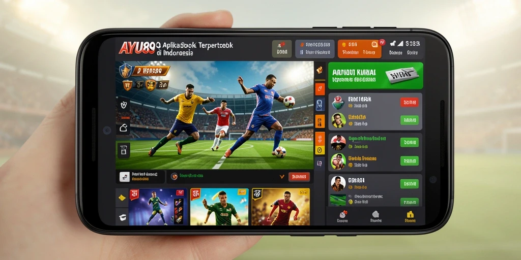 Tangkapan layar utama AYU89 menampilkan antarmuka Sportsbook yang menarik.