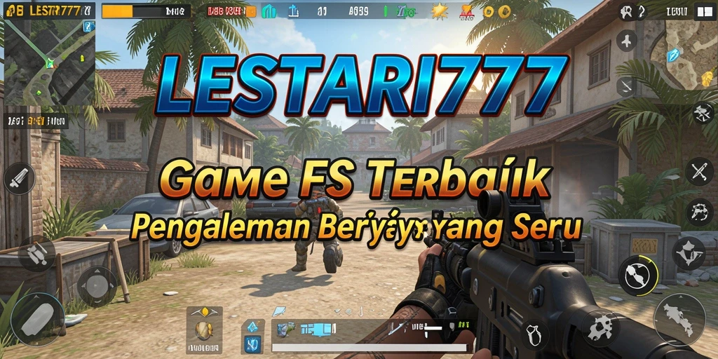 Screenshot LESTARI777 menampilkan aksi intens dalam pertempuran FPS.