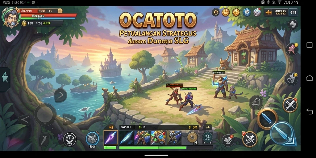 Tampilan gameplay menarik dari OCATOTO dengan elemen SLG yang mendalam.