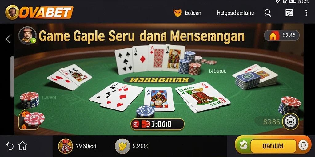 Tampilan gameplay seru dan interaktif dari OVABET.
