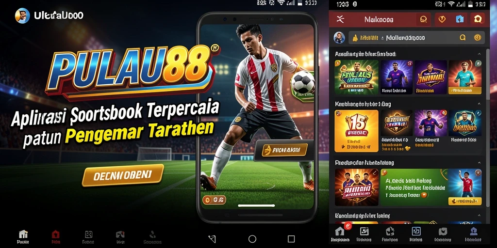 Screenshot utama PULAU88 menampilkan fitur taruhan langsung dalam aplikasi.