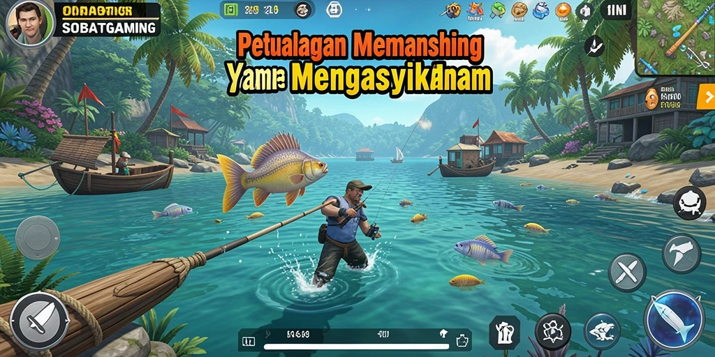 Tampilan gameplay memancing yang menakjubkan di SOBATGAMING.